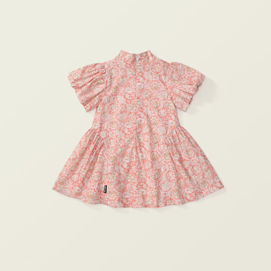 Girls' Spring/Summer Short-Sleeve Cheongsam Dress
