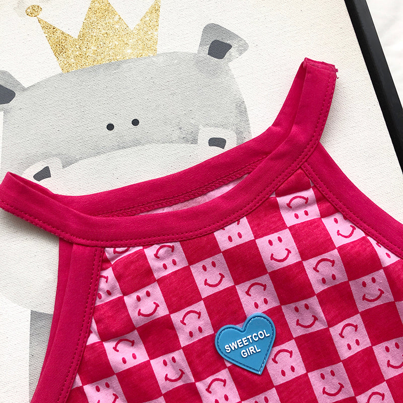 Girl's Summer New Pink Strapless Dress