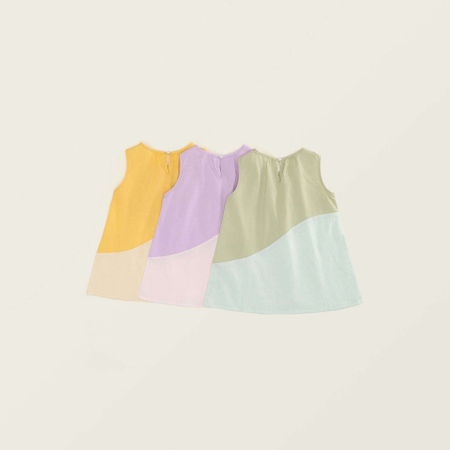 Girl's Sleeveless Patchwork Dress