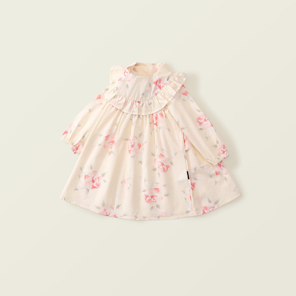 Girl's Floral Long-Sleeve Dress