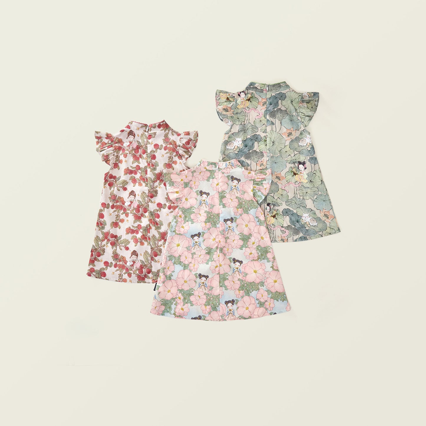 Girl's Chinese-Style Cheongsam Summer Dress