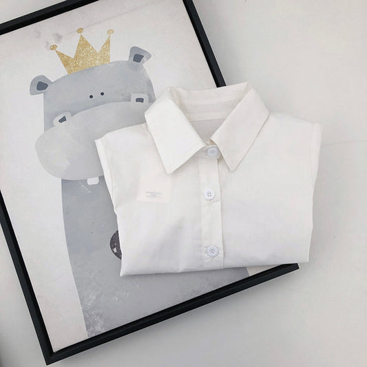 Spring-Summer-Autumn Kids' College-Style Shirt