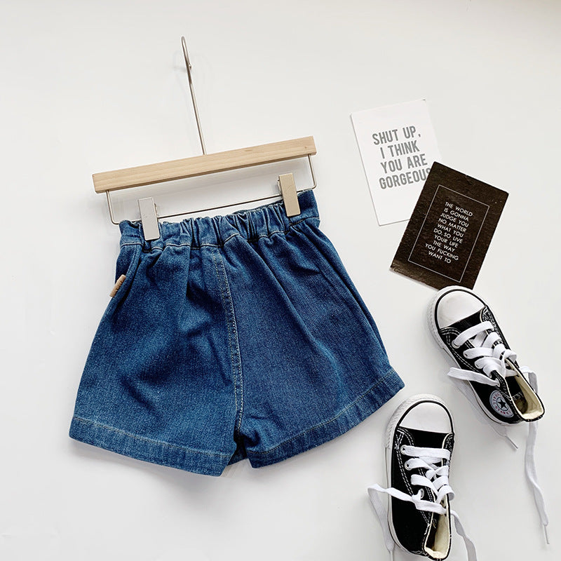 Girls' Summer New Denim Skirt-Shorts