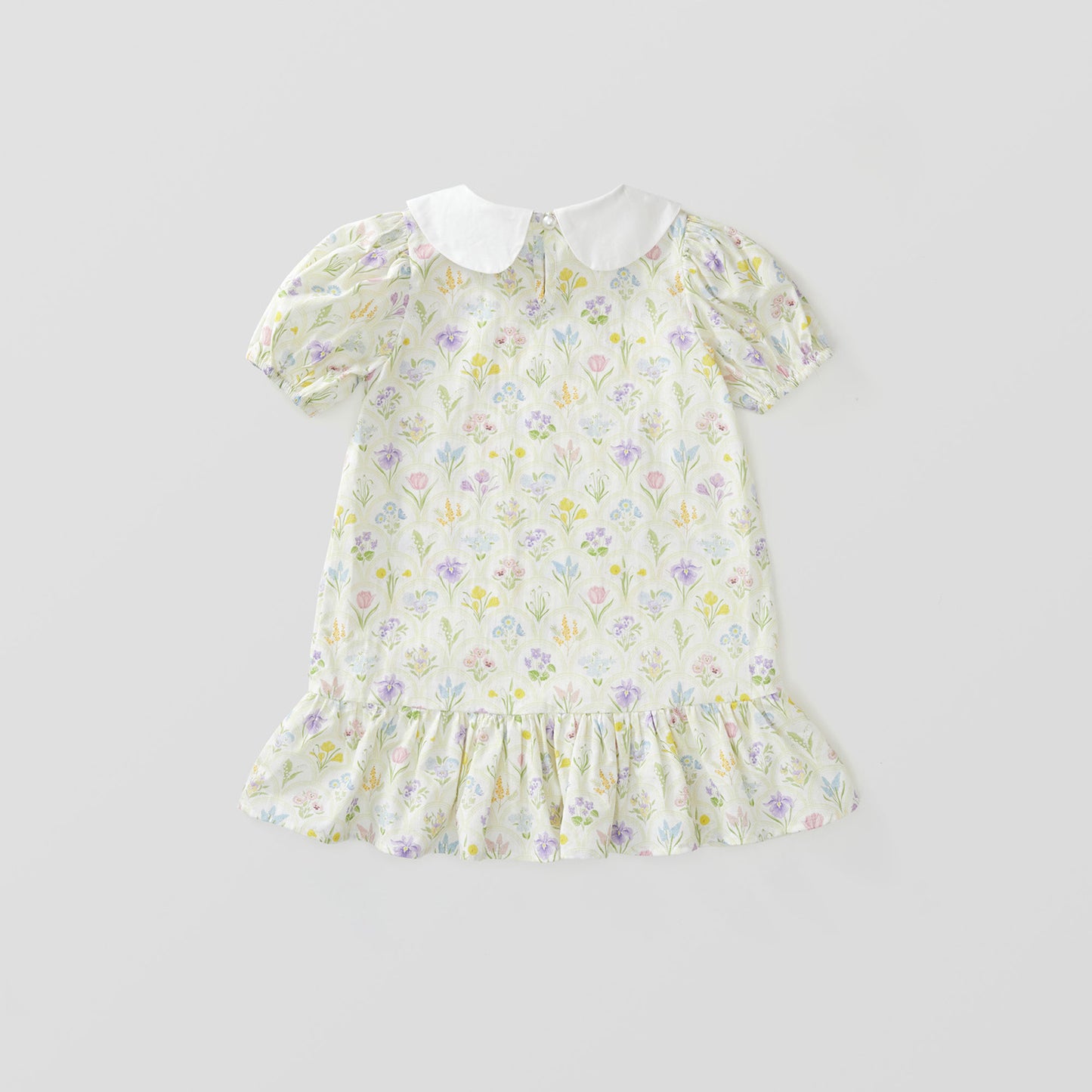 Girl's Summer College-Inspired Floral Princess Dress