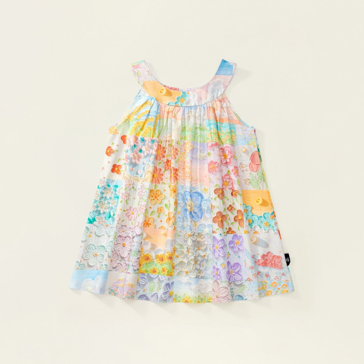 Girls' Summer Korean-Style Oil Painting Cotton Vest Dress