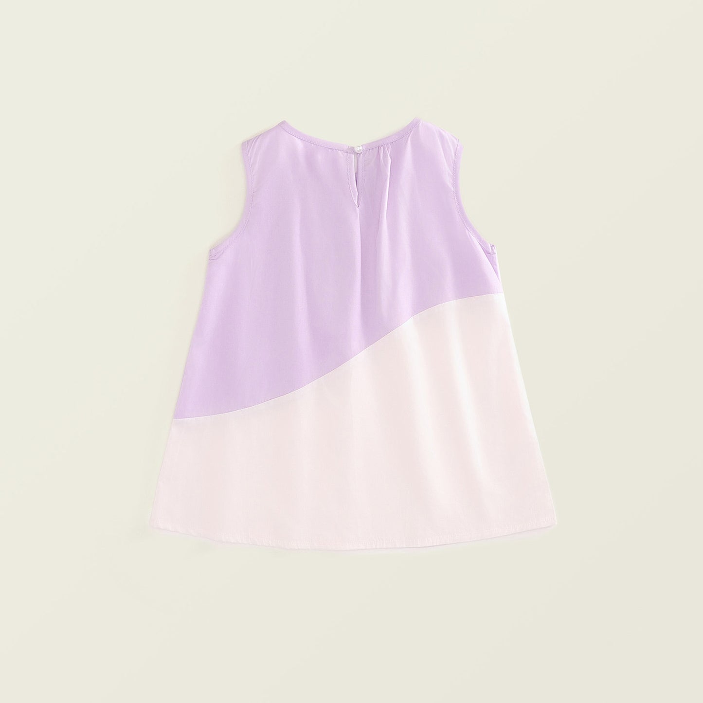 Girl's Sleeveless Patchwork Dress