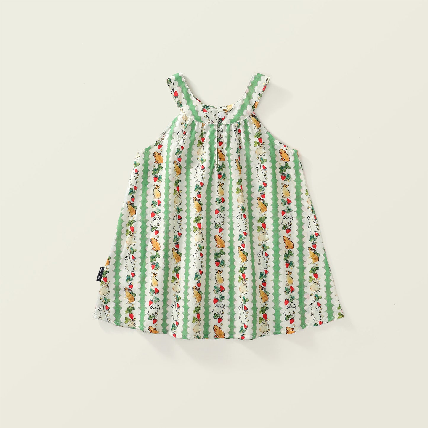 Girls' Summer Sweet Rabbit Print Halter Vest Dress