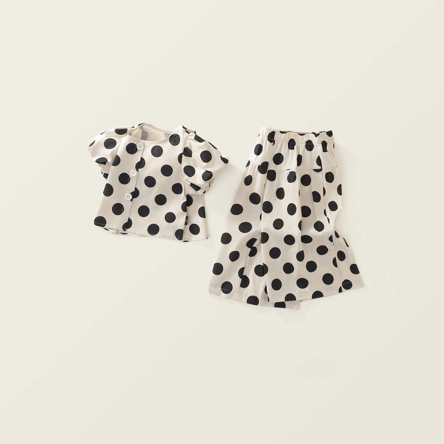 Girl's Summer New Polka Dot Two-Piece Set