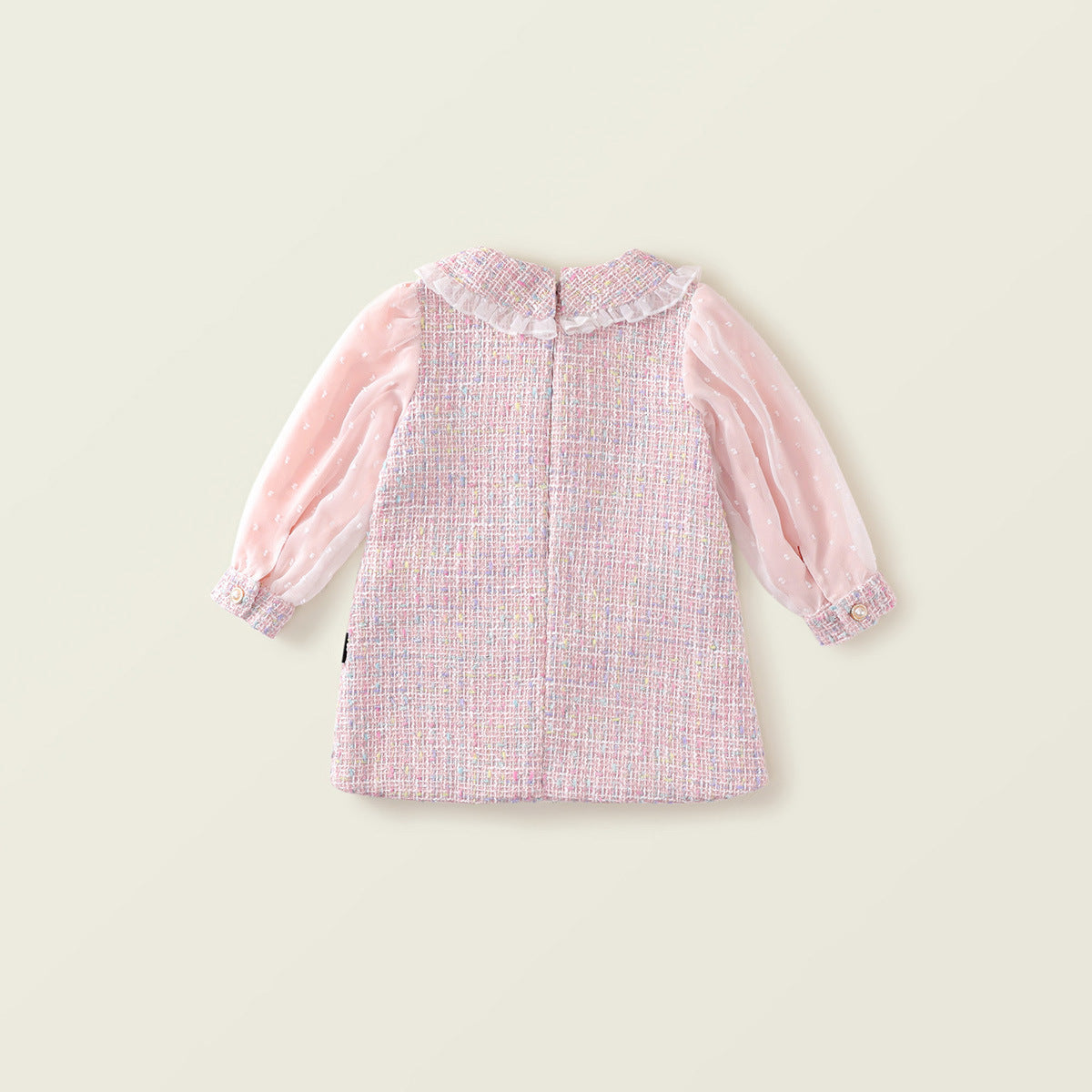 Girl's Pink Little Chanel-Style Long-Sleeve
