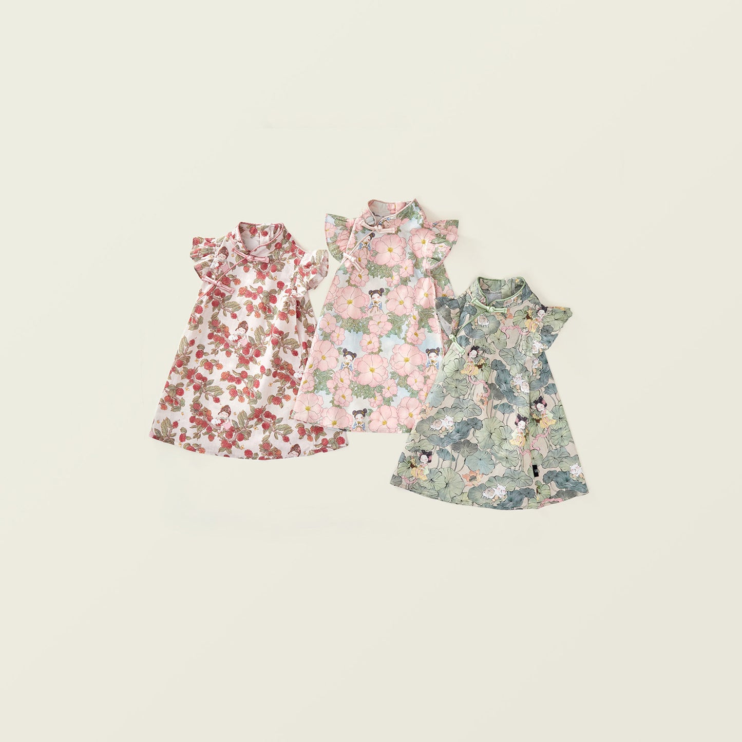 Girl's Chinese-Style Cheongsam Summer Dress