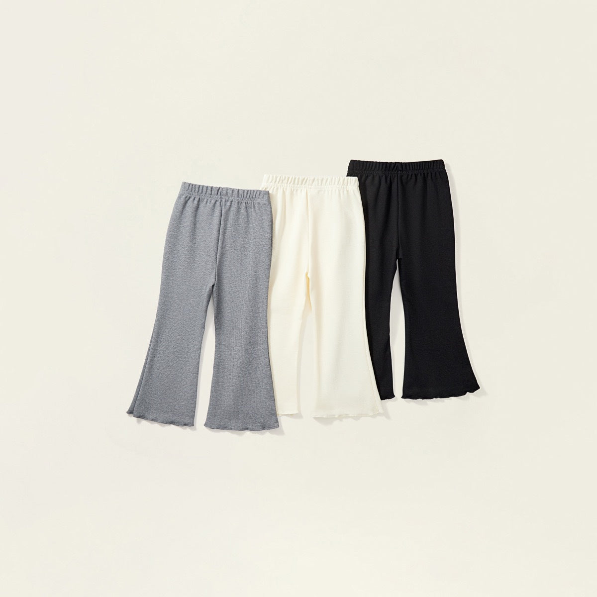 Girl Pure Color Flare Pants