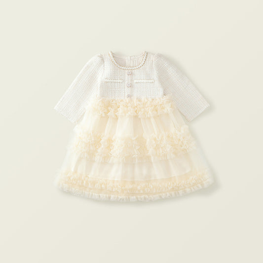 Girl's Long-Sleeve Chanel-Inspired Jacket