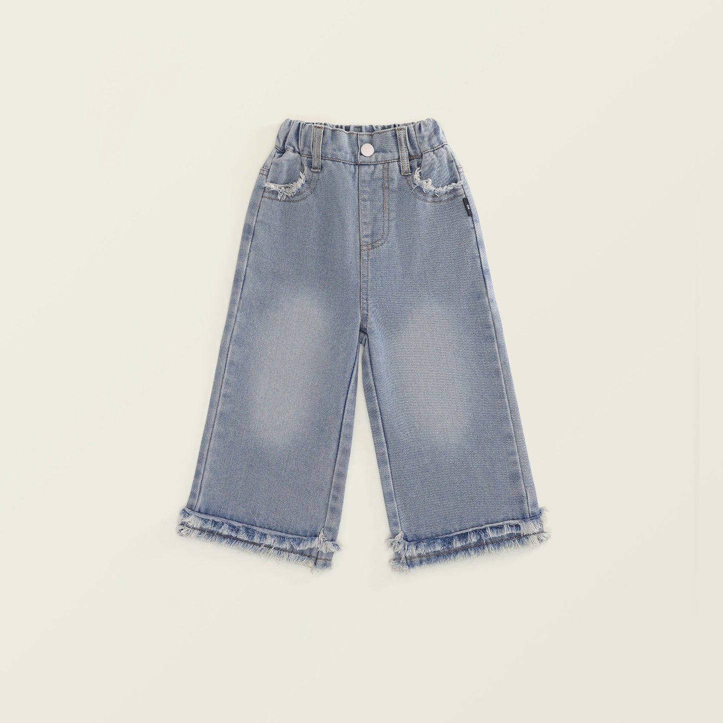 Girls Fringed Straight-Leg Jeans