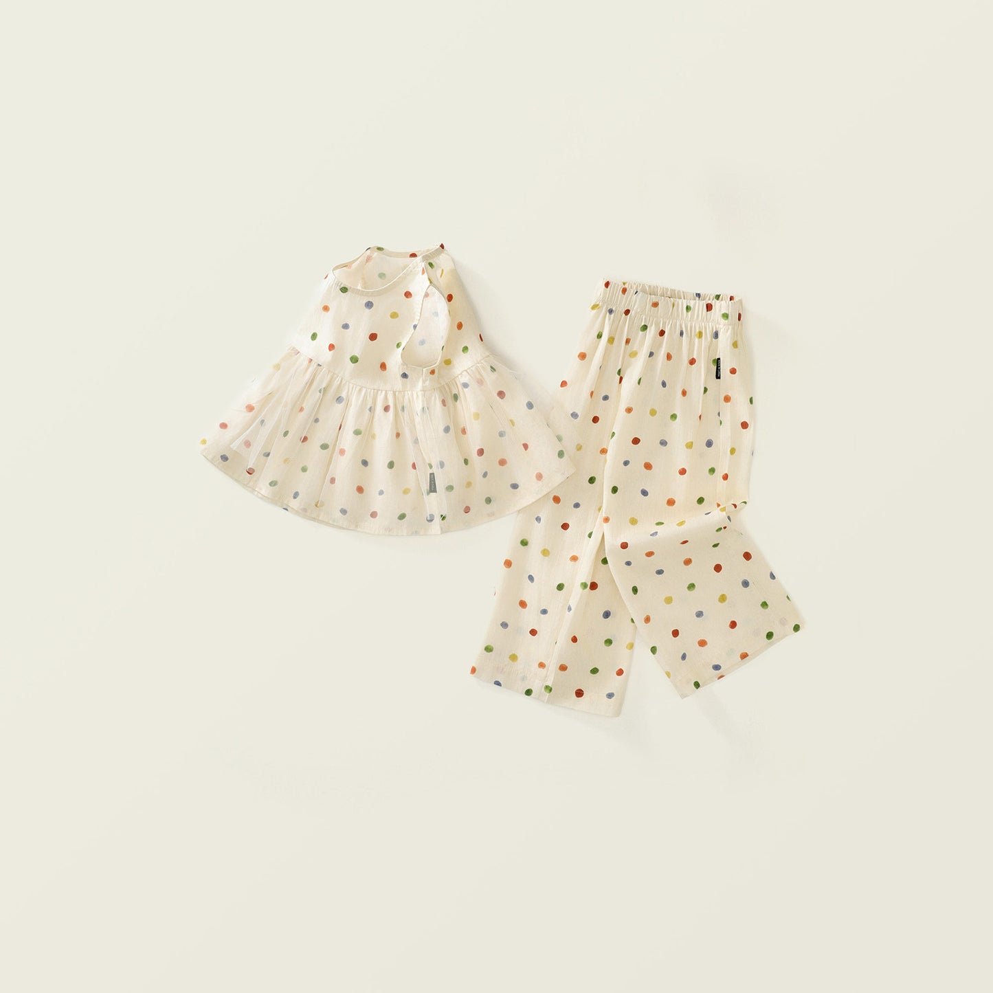 Girls Colorful Polka Dot Summer Set