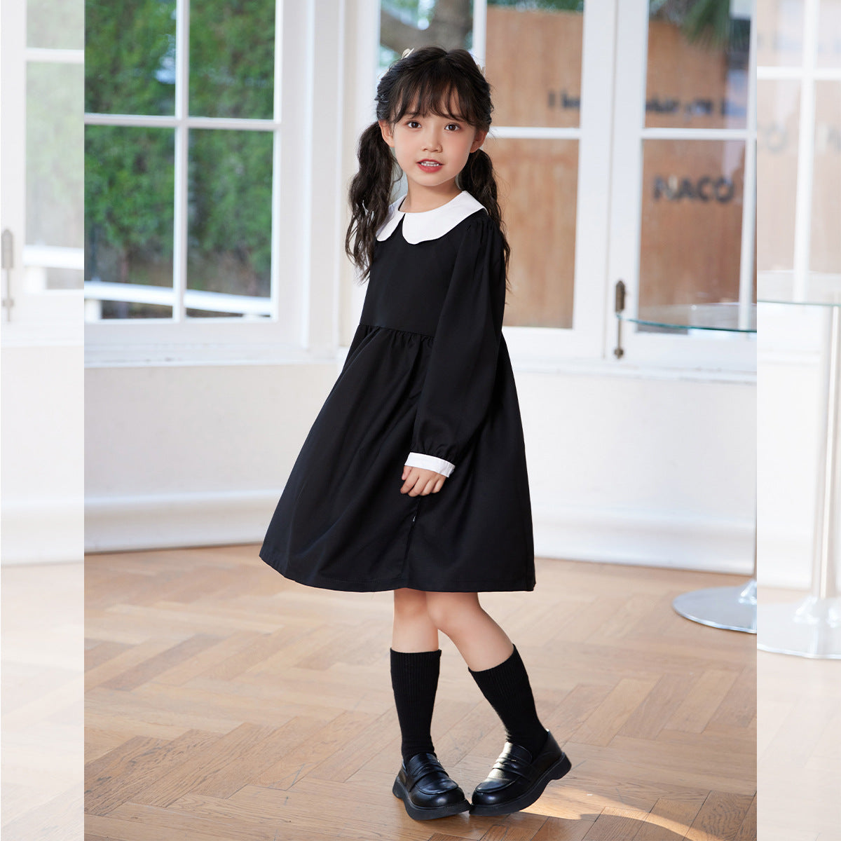 Girls' College Style Autumn Dress
