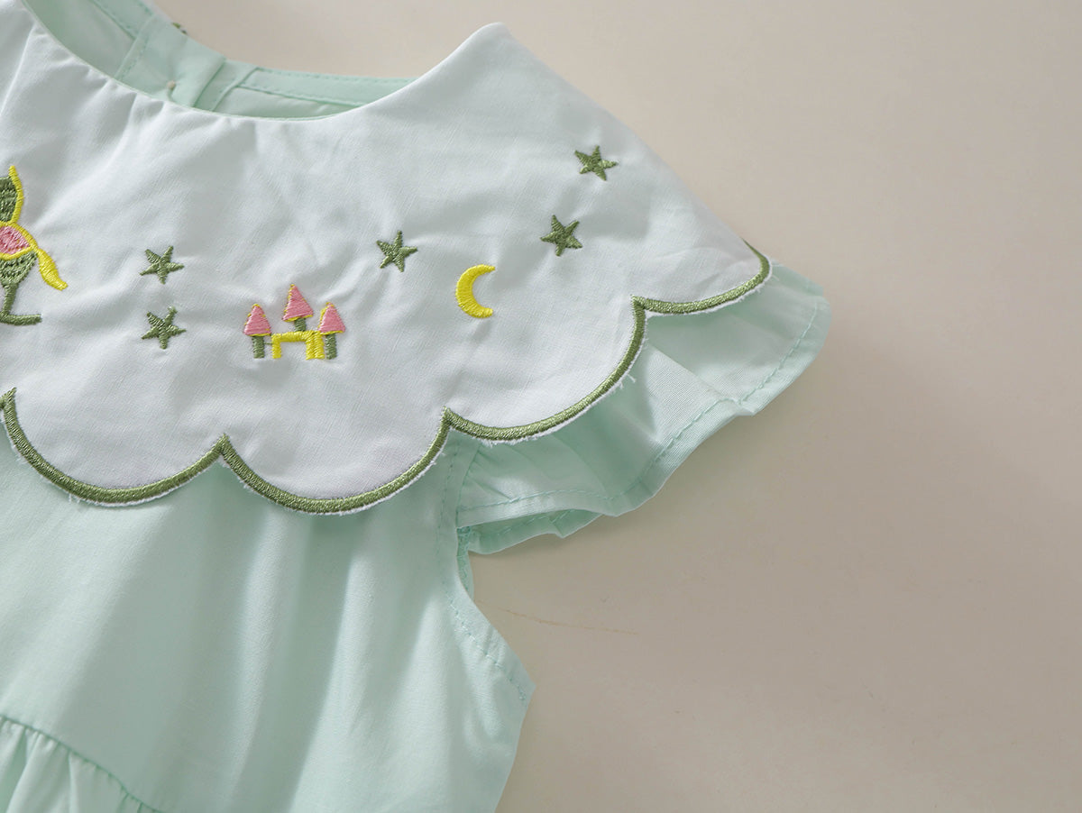Girl's Kids Mint Green Sleeveless Dress -K6126040