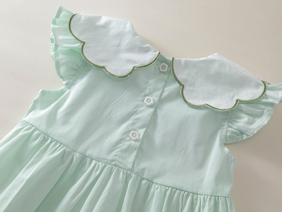 Girl's Kids Mint Green Sleeveless Dress -K6126040