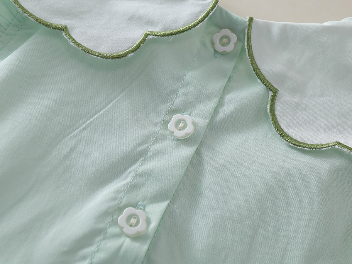 Girl's Kids Mint Green Sleeveless Dress -K6126040