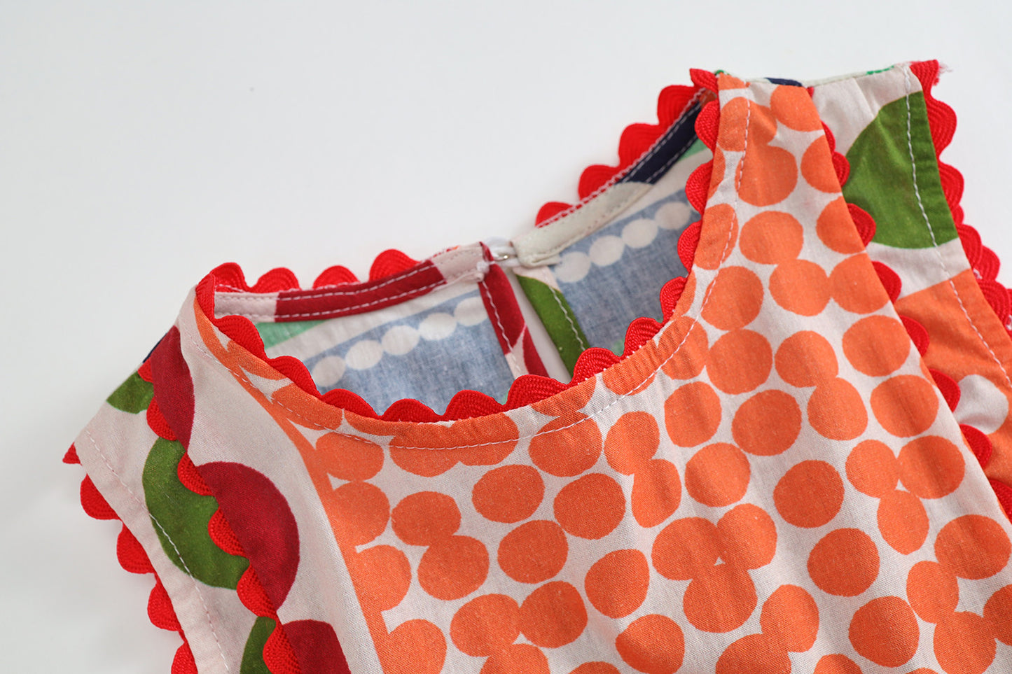 Girls Ethnic Sleeveless Patchwork Dress