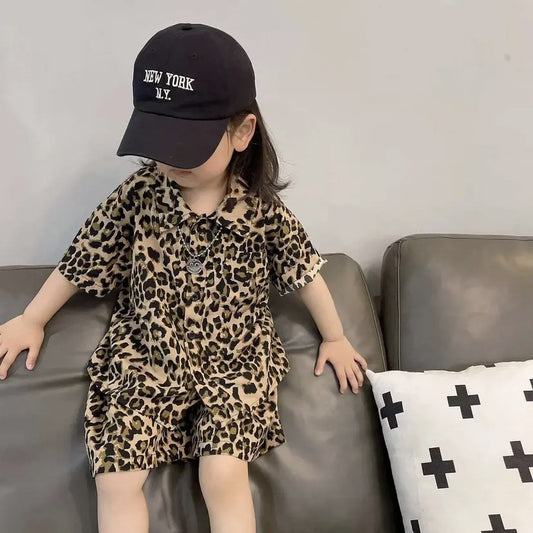 Girl's Summer New Leopard Print Set K3124503