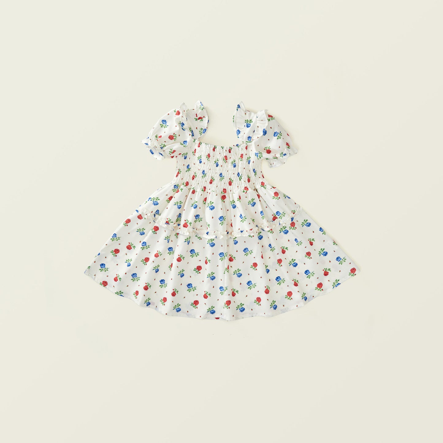 Girls floral short-sleeved dress