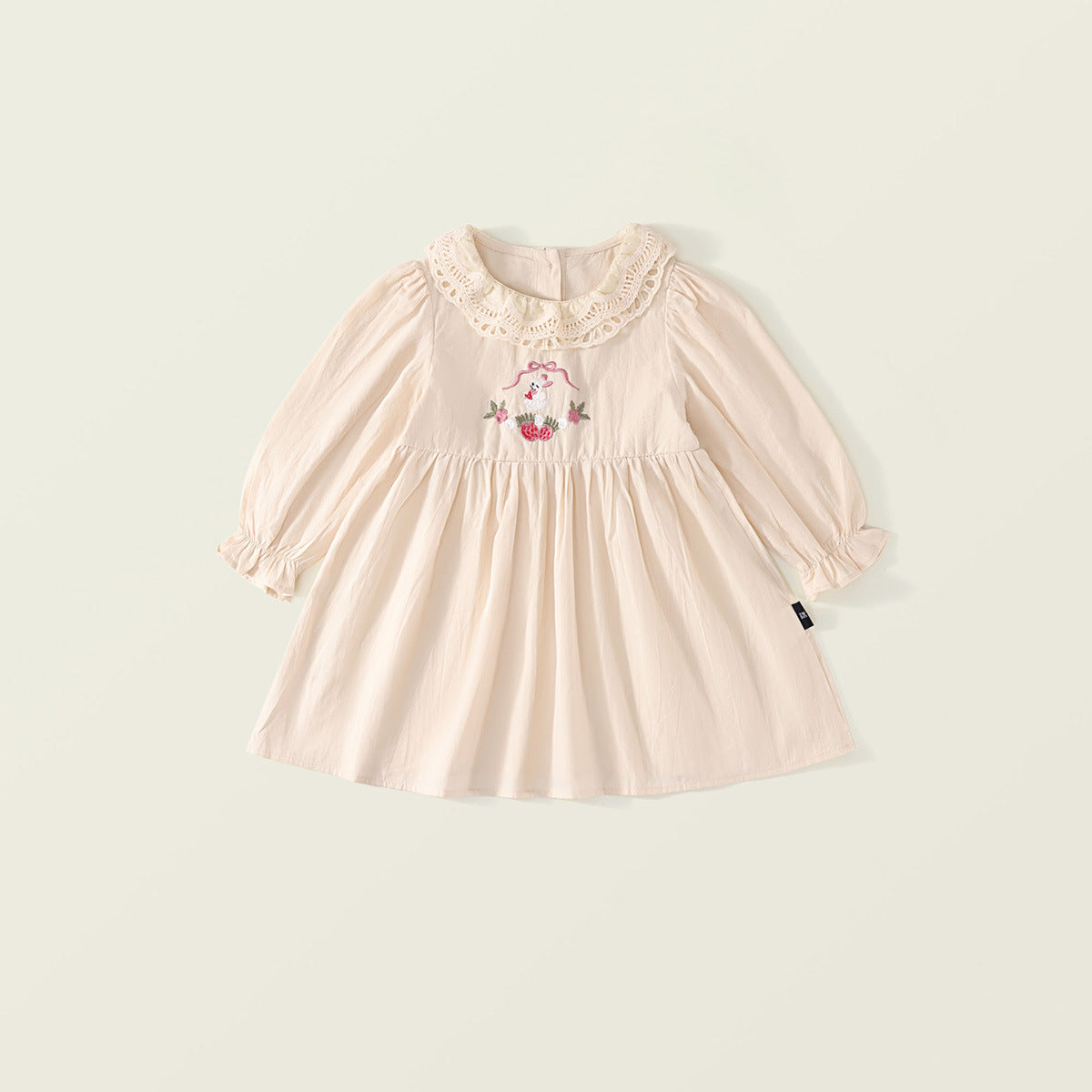 Girl's Embroidered Peter Pan Collar Dress