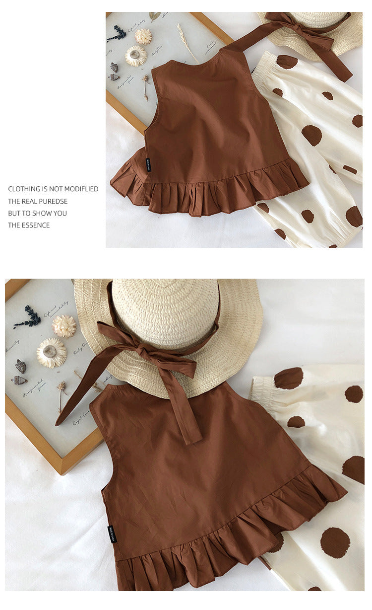 Girl's Sleeveless Set with Hat