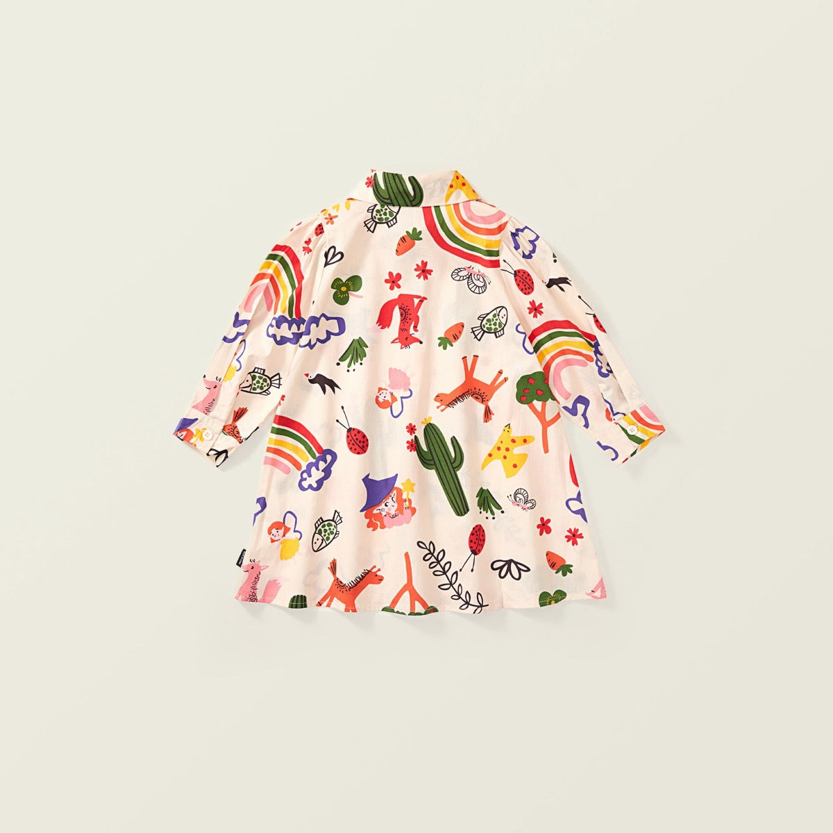 Girl's 2024 Autumn Graffiti-Style Long-Sleeve Dress