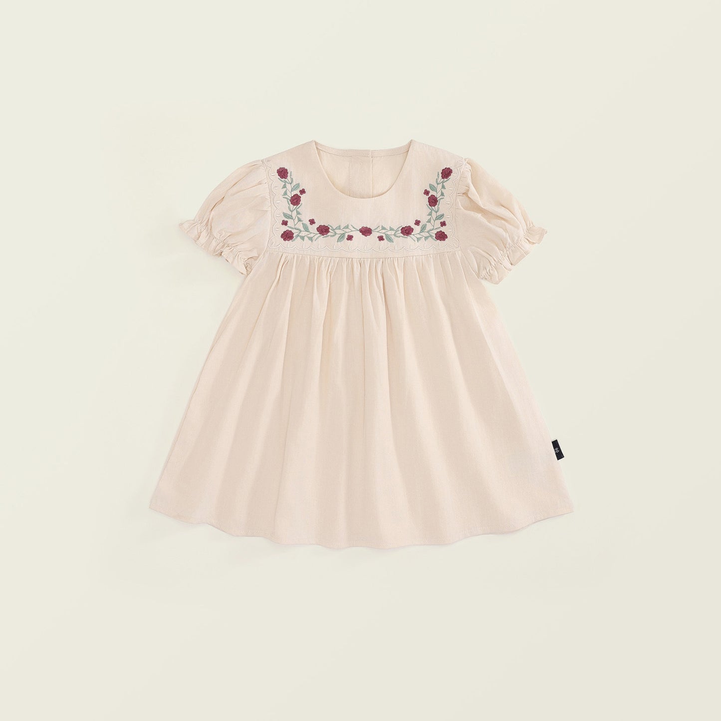 Girls French Embroidered Floral Dress