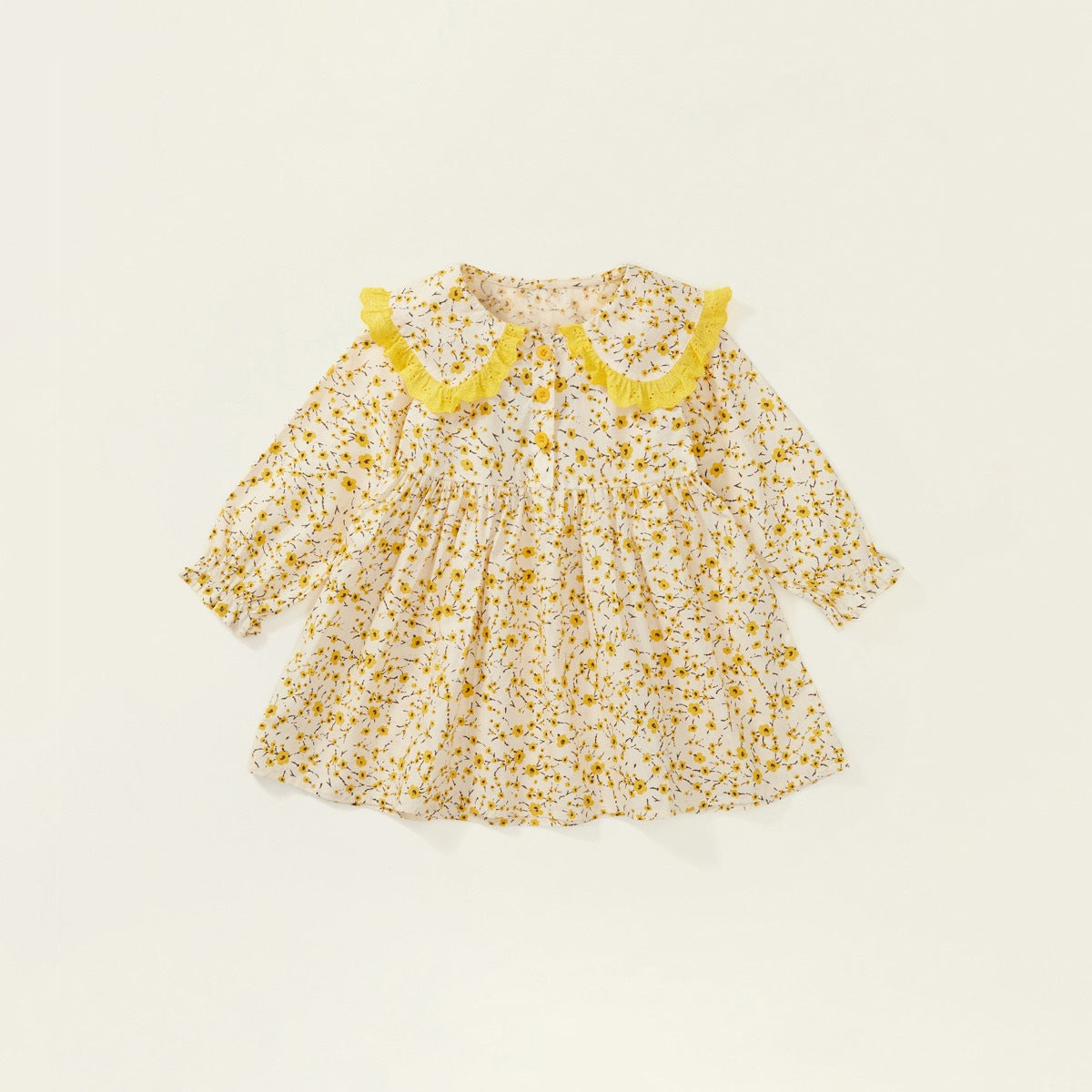 Girl's Autumn New floral Long Sleeve Bubble Dress