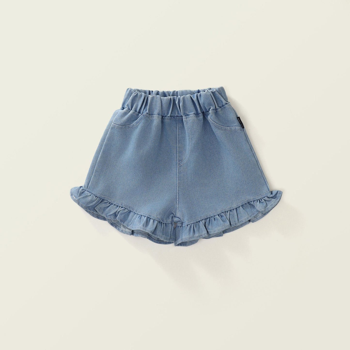 Girl's Lace Trim Denim Shorts