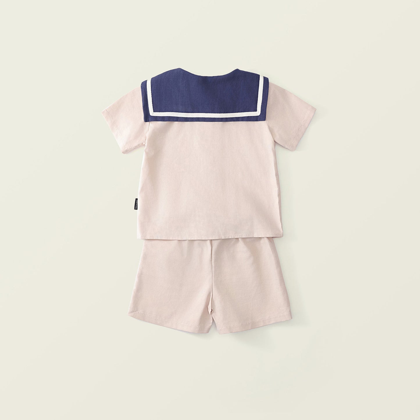 Girl's Summer Navy Style Cotton 2-Piece Set