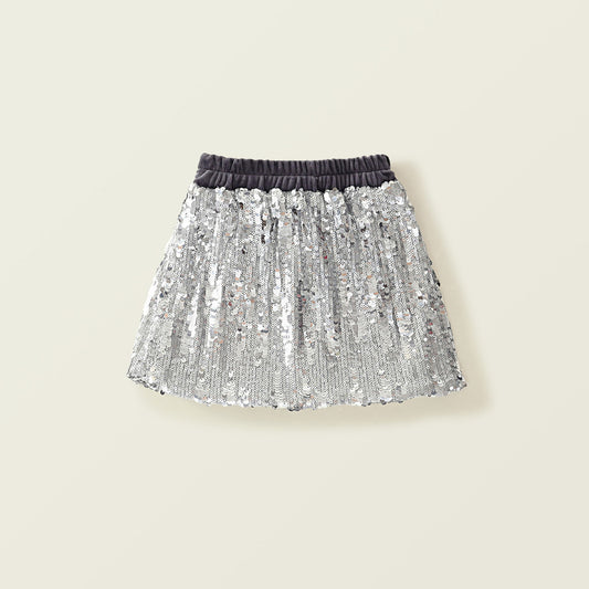 Girl's Korean-Style Sequined Skirt