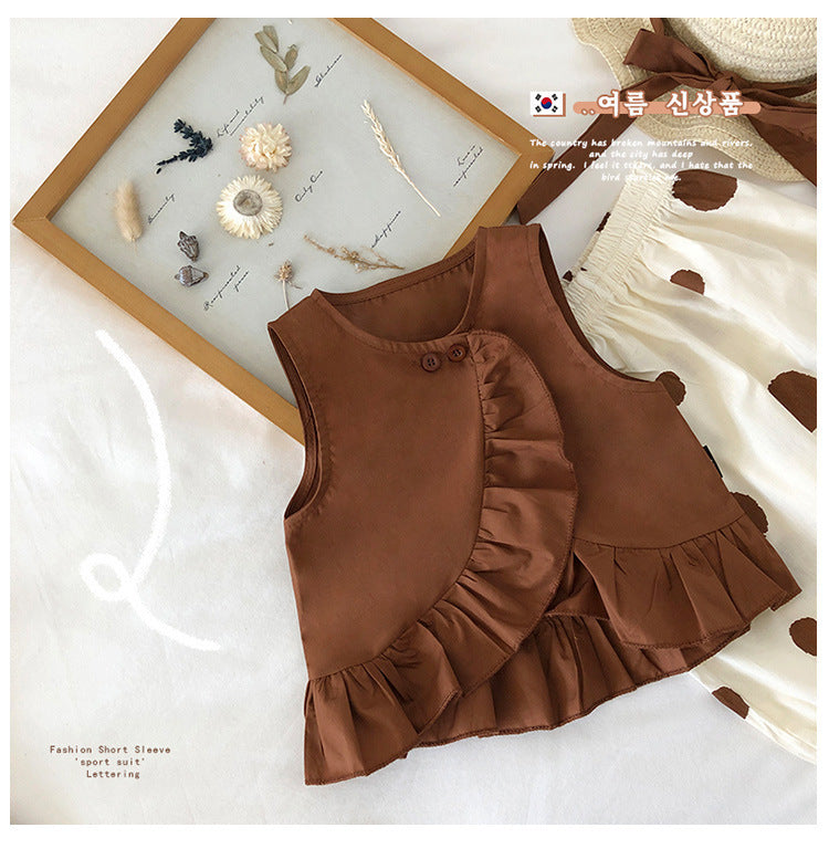 Girl's Sleeveless Set with Hat