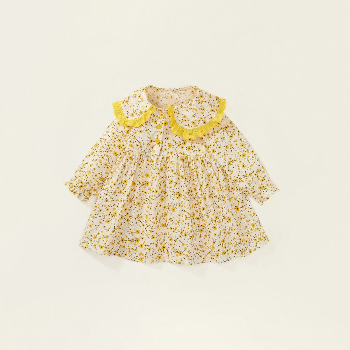 Girl's Autumn New floral Long Sleeve Bubble Dress