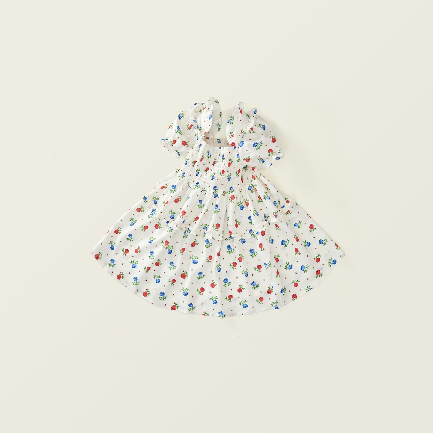 Girls floral short-sleeved dress