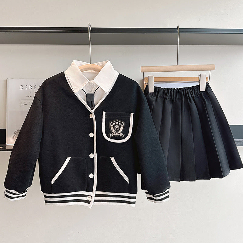 Kids' Baseball Jacket - College Style with JK Patch