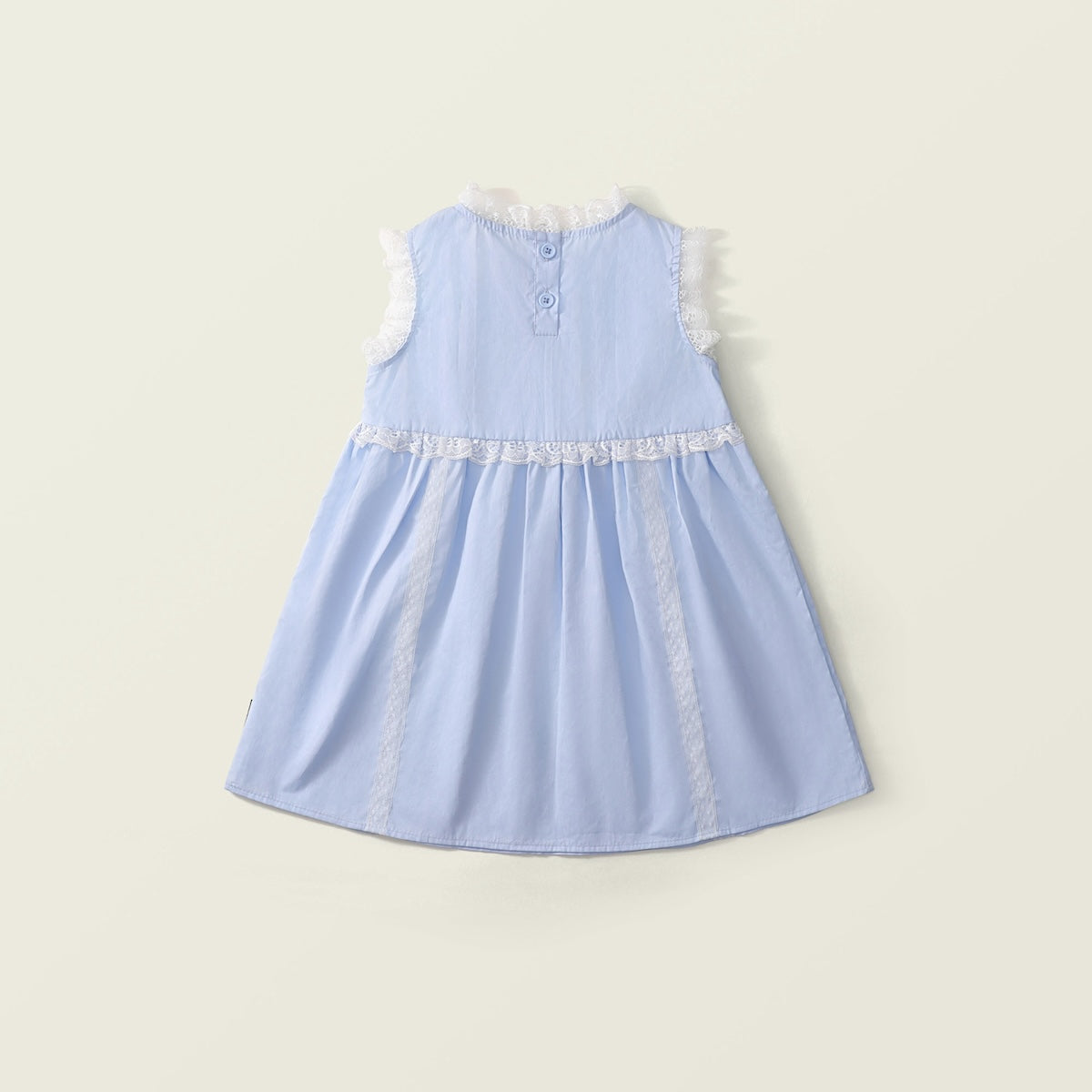 Girls Sleeveless Lace Patchwork Summer Dress